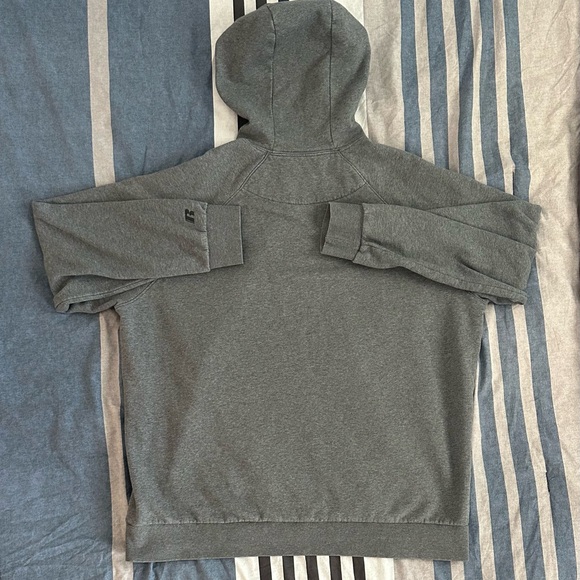 Russell Gray Hoodie with Neon Green Lining - Picture 9 of 14